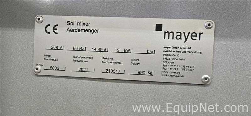 Mayer 6002 Soil Mixer
