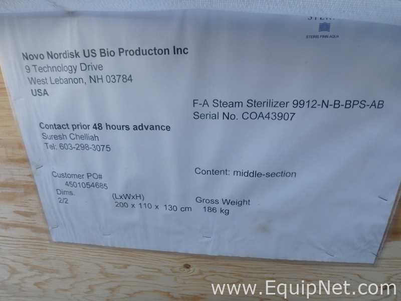 Autoclave Horizontal Steris Finn Aqua 9912-N-B-BPS-AB. Sem Uso