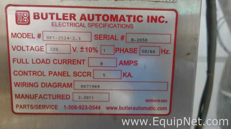 Butler Automatic, Inc. SP1-2524-2.3 Empalmadora Para Formado, Llenado, Sellado Y Envoltura