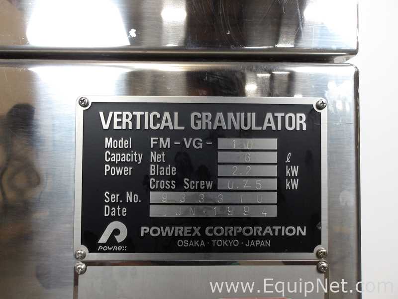 Granulador Powrex Corporation FM-VG-10