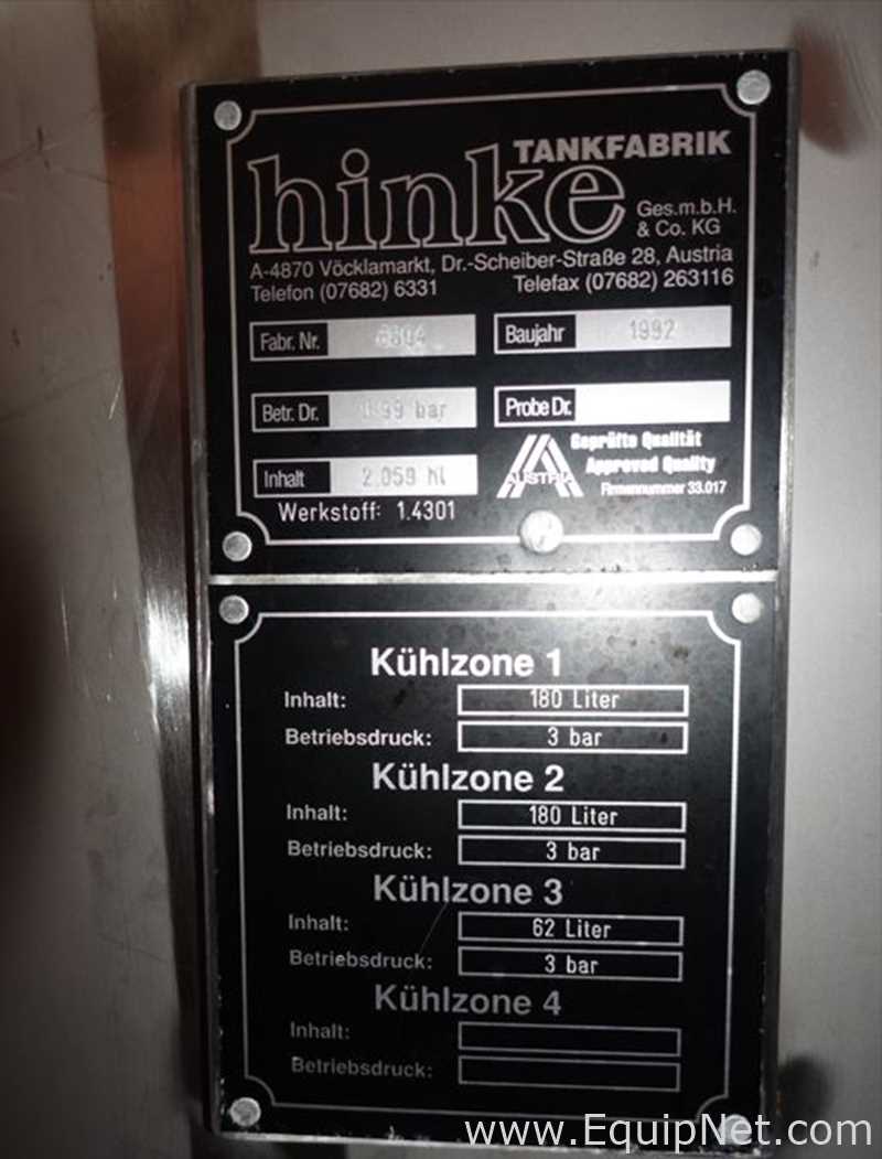 Tanque aço inox Hinke Tankbau GmbH 