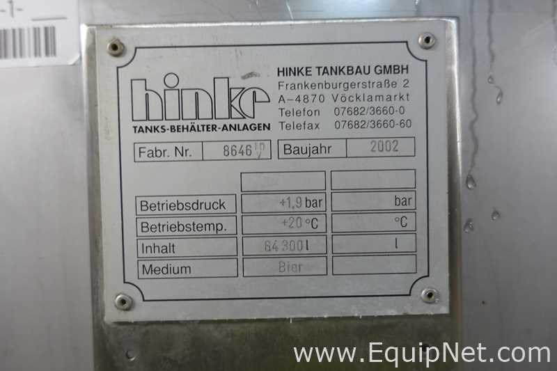 Tanque Hinke Tankbau GmbH Requisitos de aire 64300 L