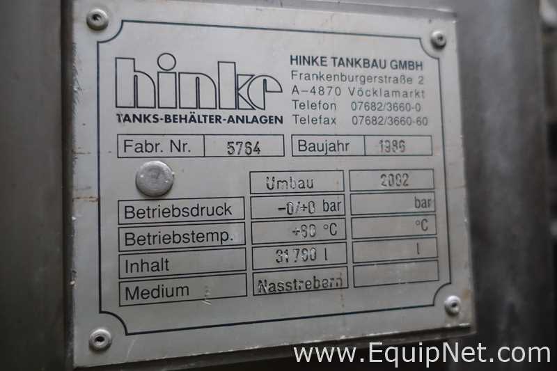 Tanque aço inox Hinke Tankbau GmbH 
