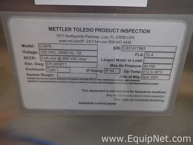 Unused Mettler Toledo C3570 Advanced Line Dual Lane Check Weigher