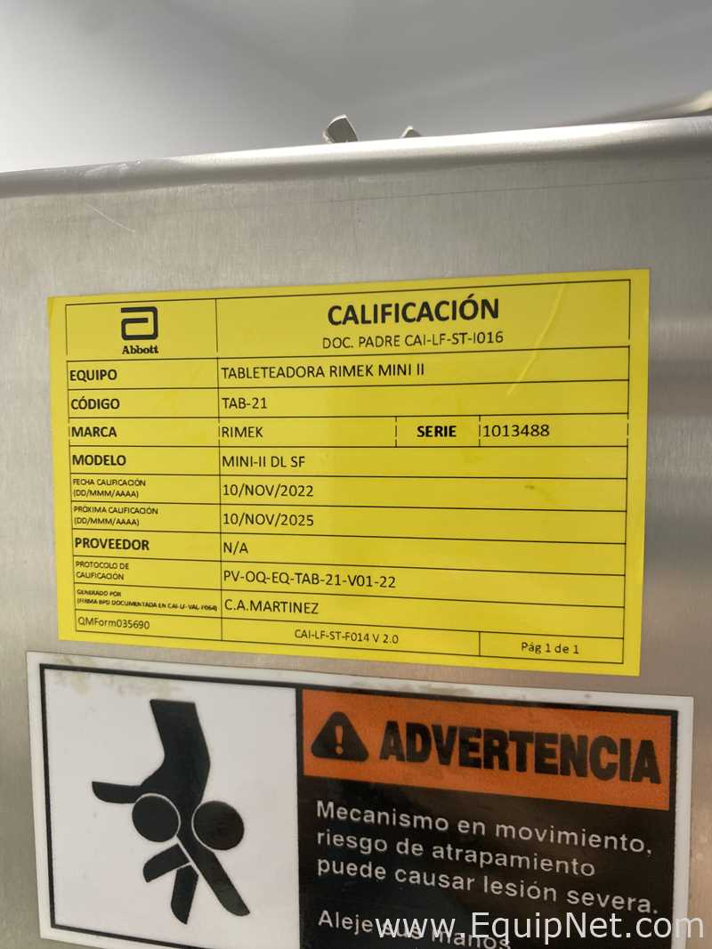 Tableteadora De 8 Posiciones Rimek Mini-II DL SF
