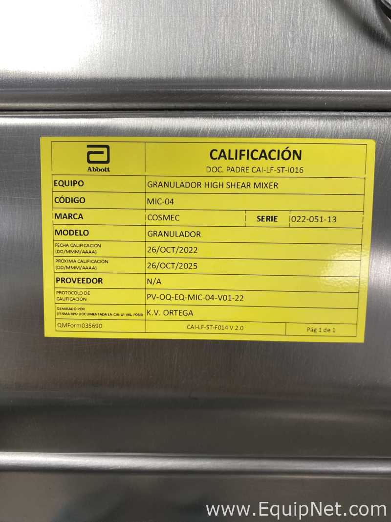 Granulador Cos.Mec MGR 6 Lab