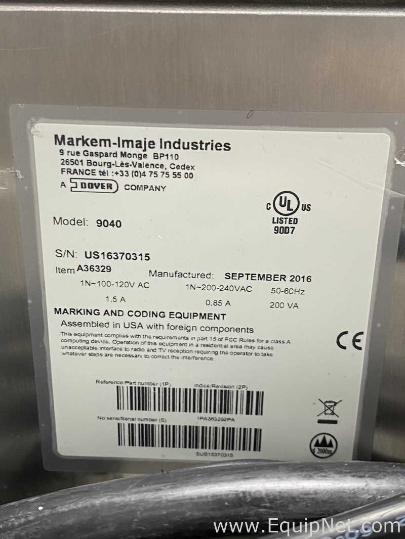 Codificador Markem - Imaje 9040 Con Banda Transportadora