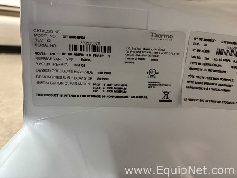 Unidade de Refrigeração Thermo Scientific GTTSV05RPSA