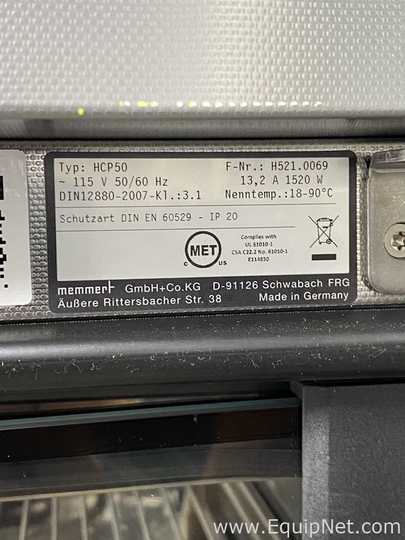 Camara De Humedad Memmert HCP50