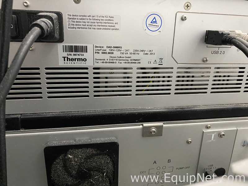 UHPLC Thermo Scientific UltiMate 3000 Con Automuestrador RS y Detectores Tipo DA, WL y CA