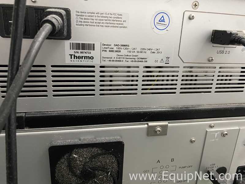UHPLC Thermo Scientific UltiMate 3000 Con Automuestrador RS y Detectores Tipo DA, WL y CA