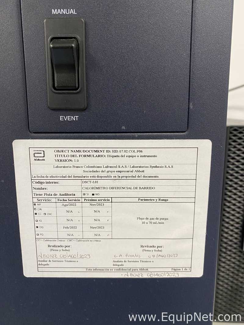 Analizador Quimico De Calorimetria Por Barrido A Instruments Discovery TGA