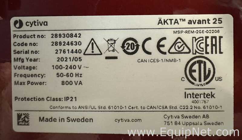 Cromatografia cytiva AkTA Avant 25