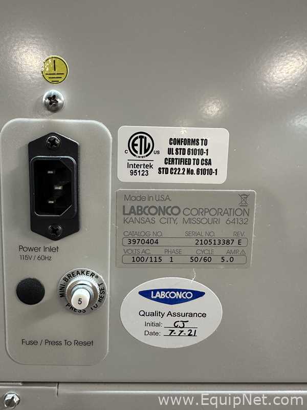 Capela de Exaustão e Fluxo Laminar Labconco Corporation 3970404