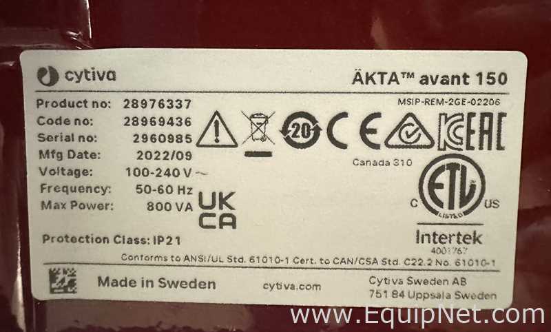 Cromatografia cytiva AkTA Avant 25
