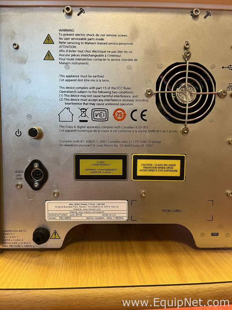 Dimensionador de Partículas Malvern Panalytical ZSU5800