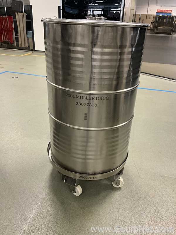 Tambor aço inox Muller 350 Litre.  400 Litros