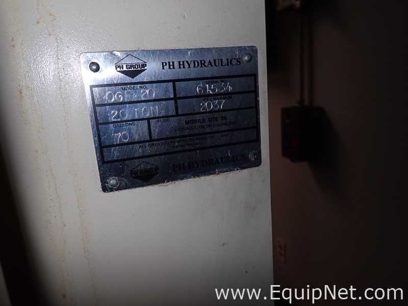 PH Hydraulics OGF-20 Hydraulic Press Capacity 20 Tons with Neslab HX-150 Chiller