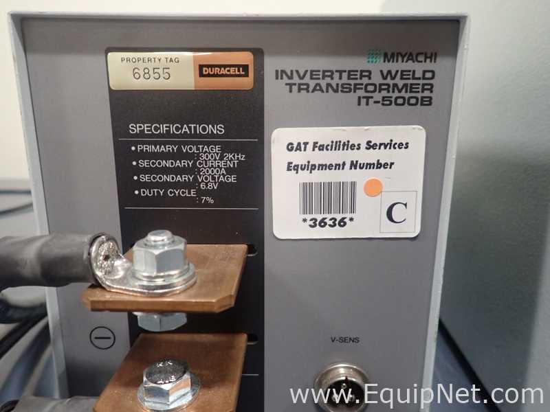 Miyachi IT-500B Inverter Weld Transformer With IP-215A Power Supply and MM-336A Weld Checker