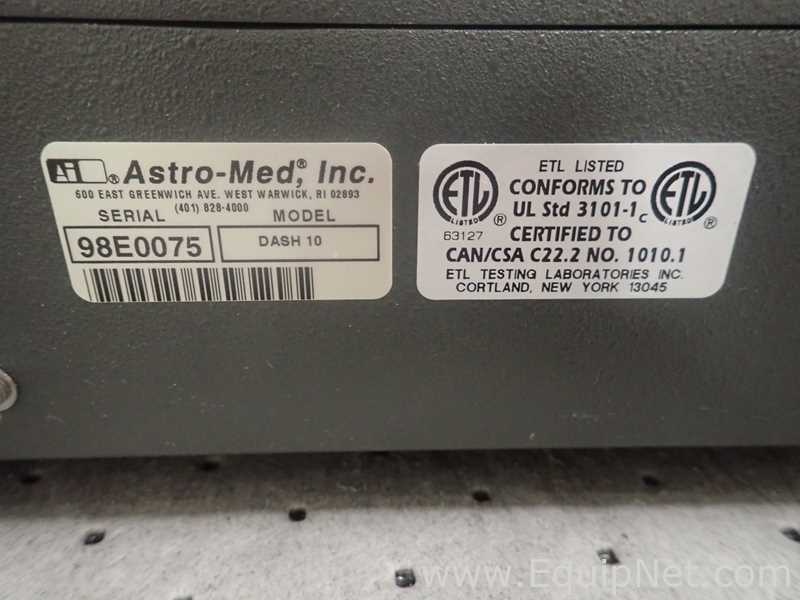 Astro Med, Inc. Dash 10 Ten Channel Thermal Chart Recorder