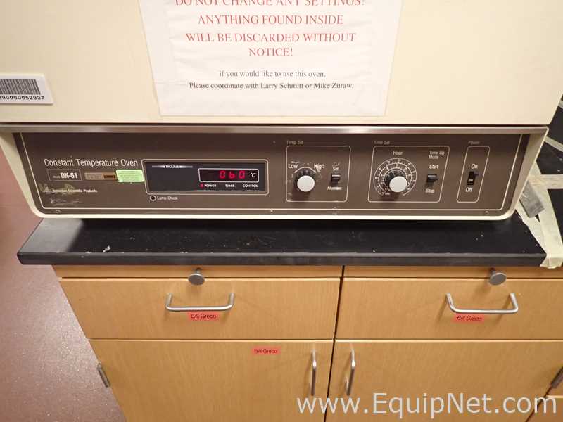 American Scientific DN-61 Lab Oven