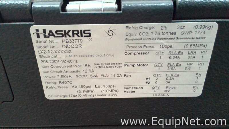 Enfriador Haskris LX2-A2-XXXX3X