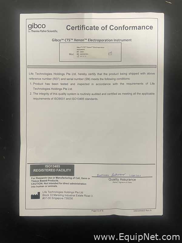 Electroforesis Thermo Fisher Scientific CTS Xenon