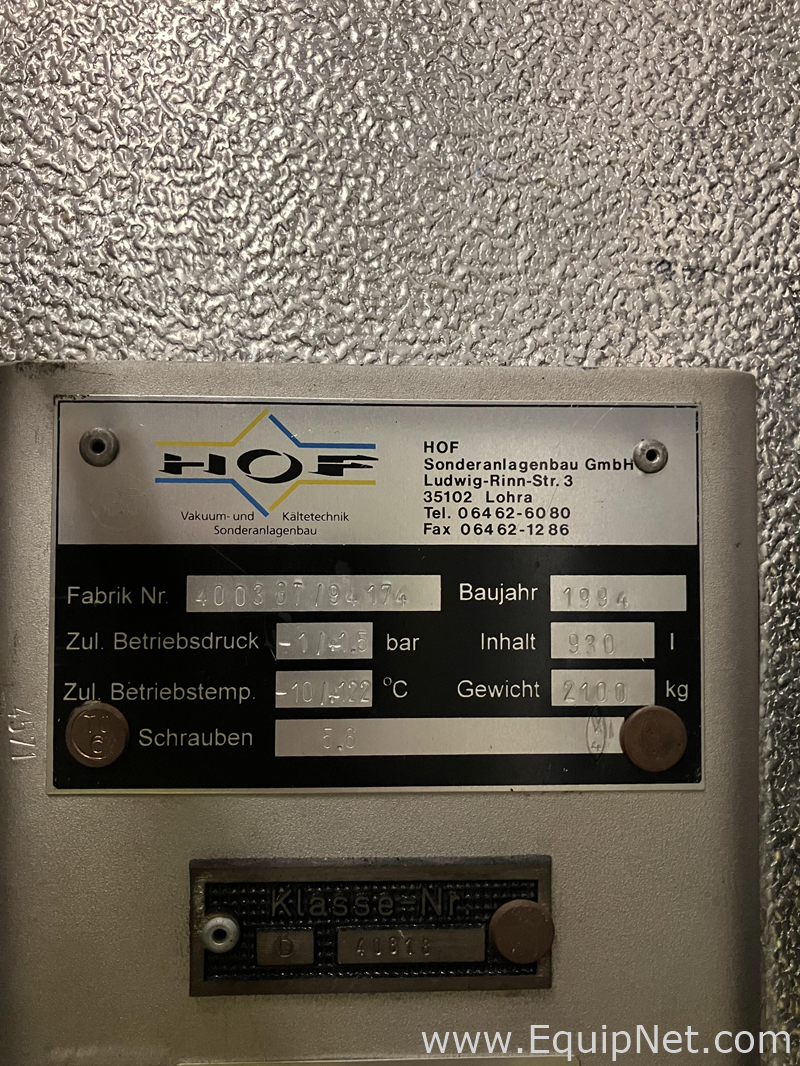 Liofilizadora HOF Sonderanlagenbau GmbH N/A