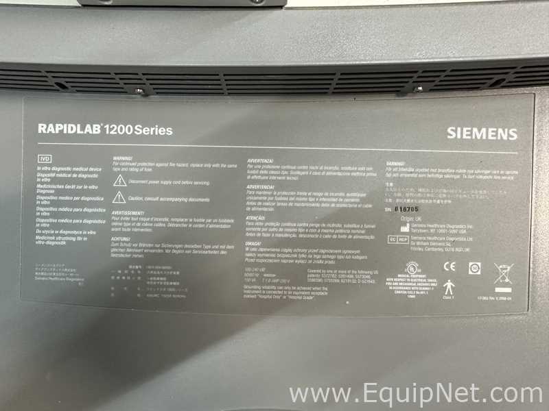 Analizador Siemens RAPIDLAB 1240