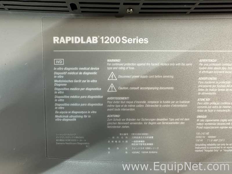 Analizador Siemens RAPIDLAB 1240