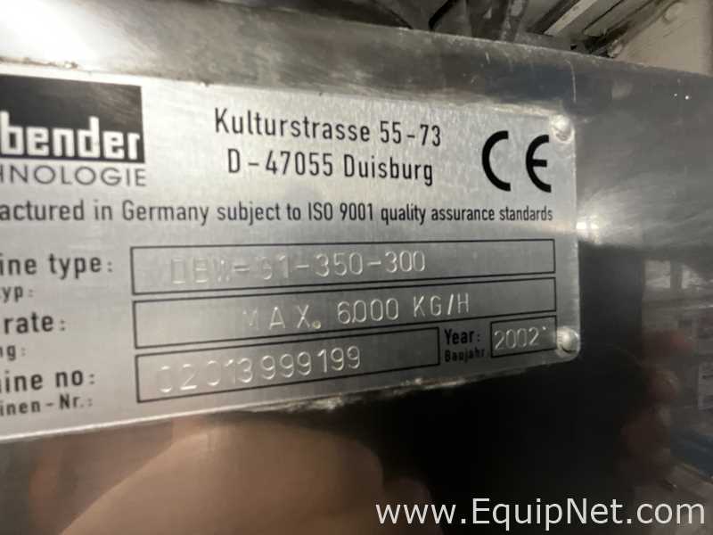 Esteira de Alimentação aço inox Brabender Technologie DBW-G1-350-300