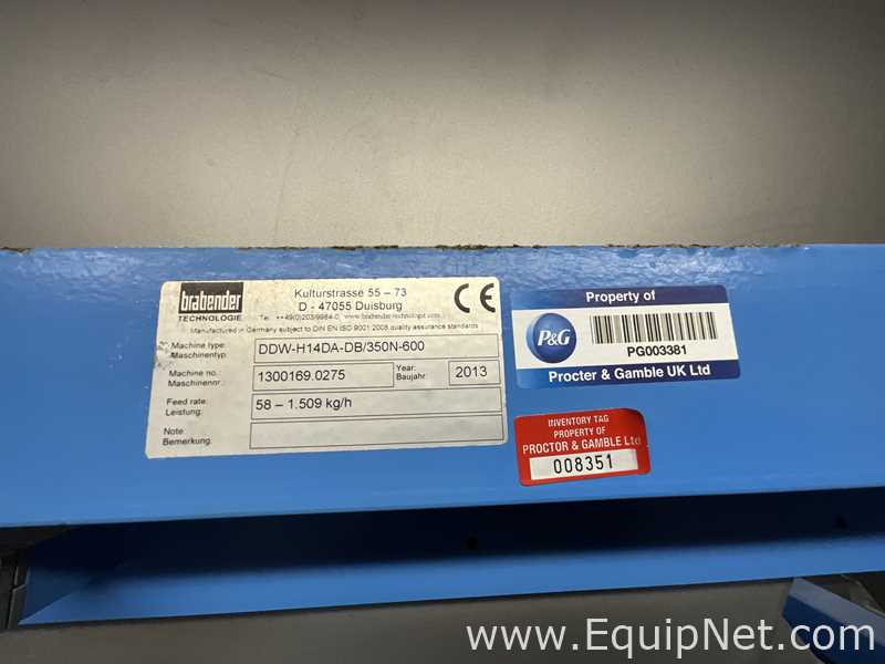 Esteira de Alimentação aço inox Brabender Technologie DDW-H14DA-DB/350N-600