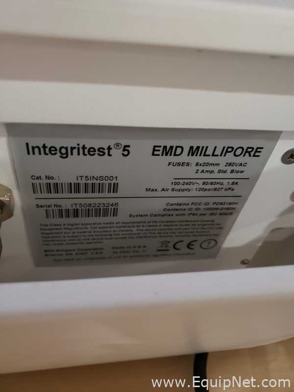 Millipore Integritest 5 Intengrity Tester - 516