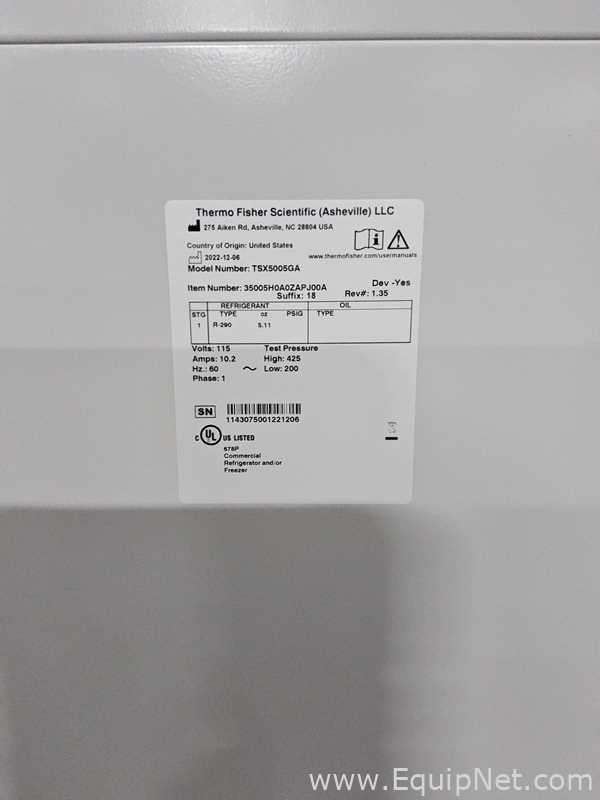 Unidade de Refrigeração Thermo Fisher Scientific TSX5005GA