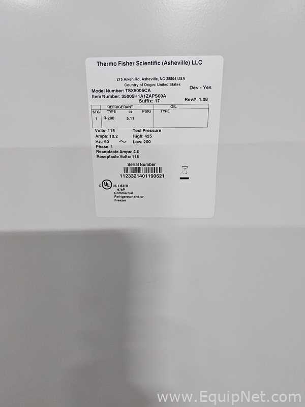Unidade de Refrigeração Thermo Fisher Scientific TSX5005CA