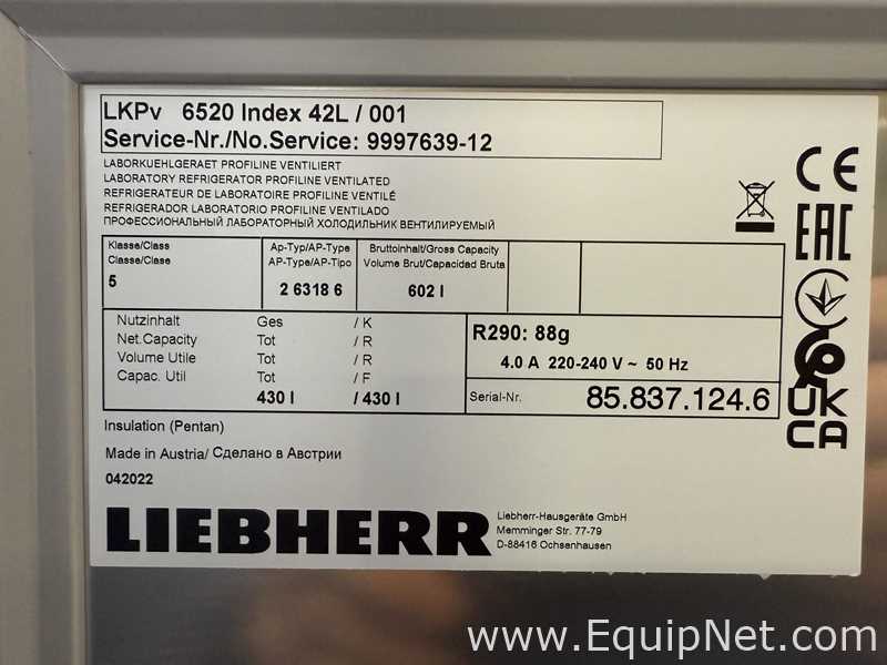 Refrigeradores Liebherr LKPV 6520 Index