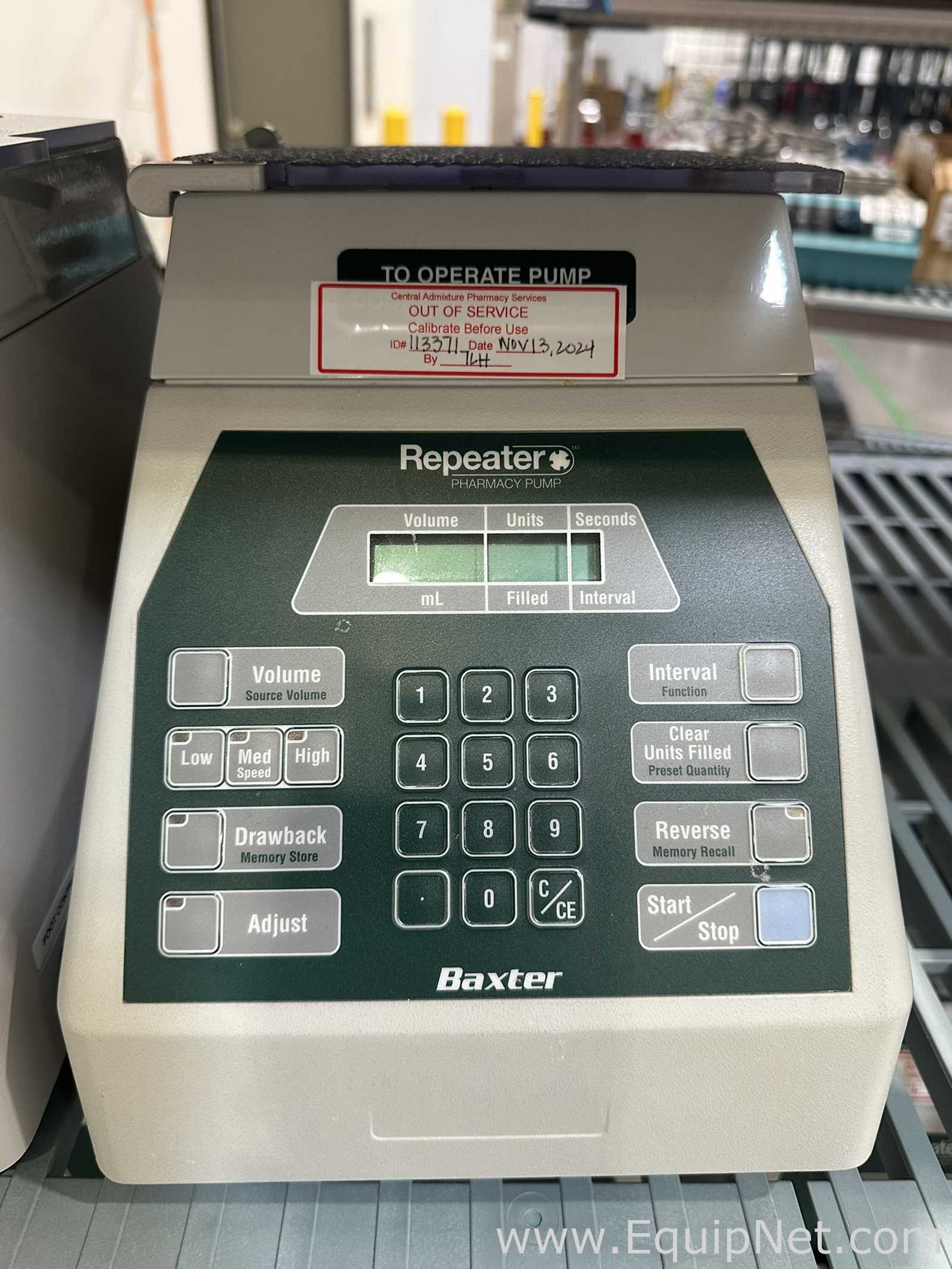 Baxter Repeater Pharmacy Pump H938 099 Peristaltic Filling Pump