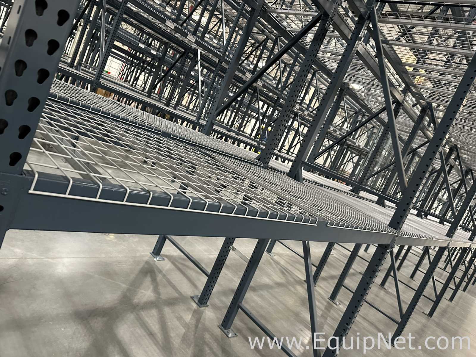 Lot of Teardrop Style Pallet Racking with Wire Decking