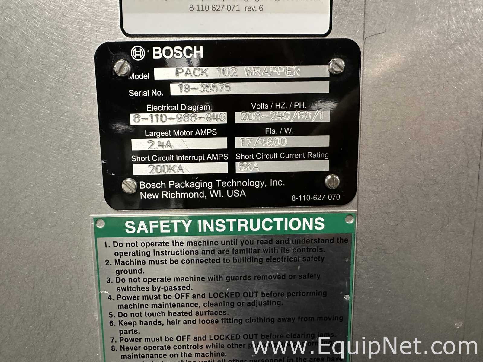 Envolvedora de Flujo Bosch Pack 102