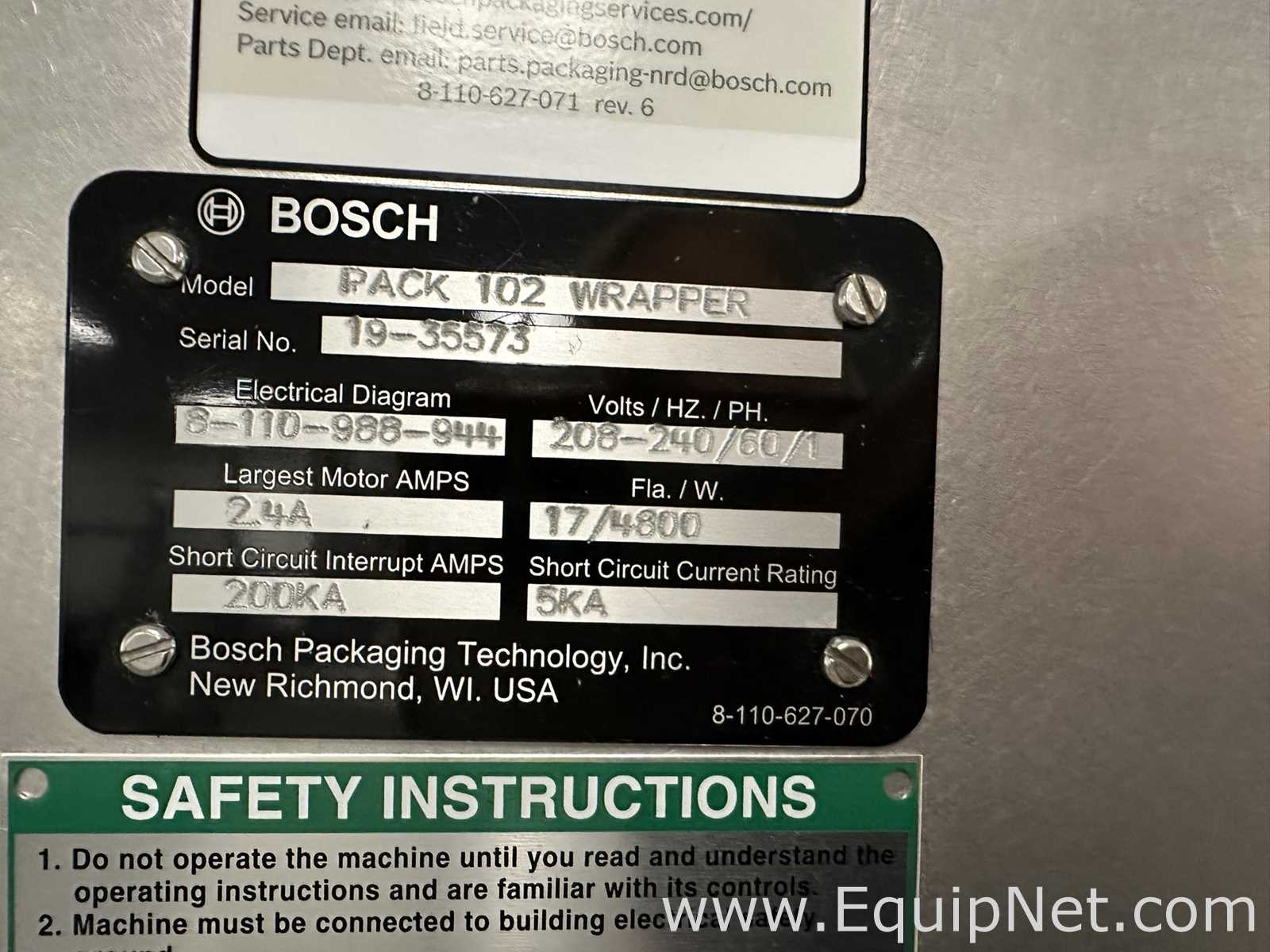 Envolvedora de Flujo Bosch Pack 102