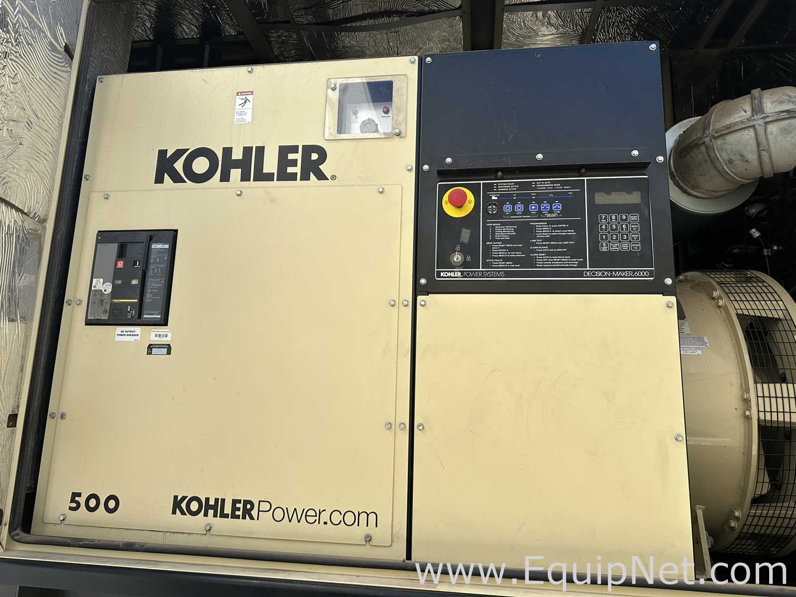Kohler 500REOZJB 500 kW Standby Diesel Generator Set