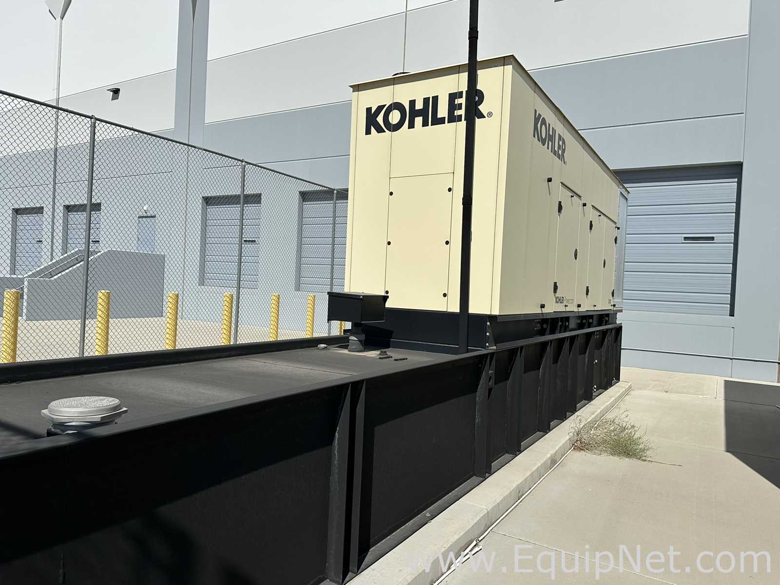 Kohler 500 kW Enclosed Diesel Generator Set with Sub-Base Fuel Tank