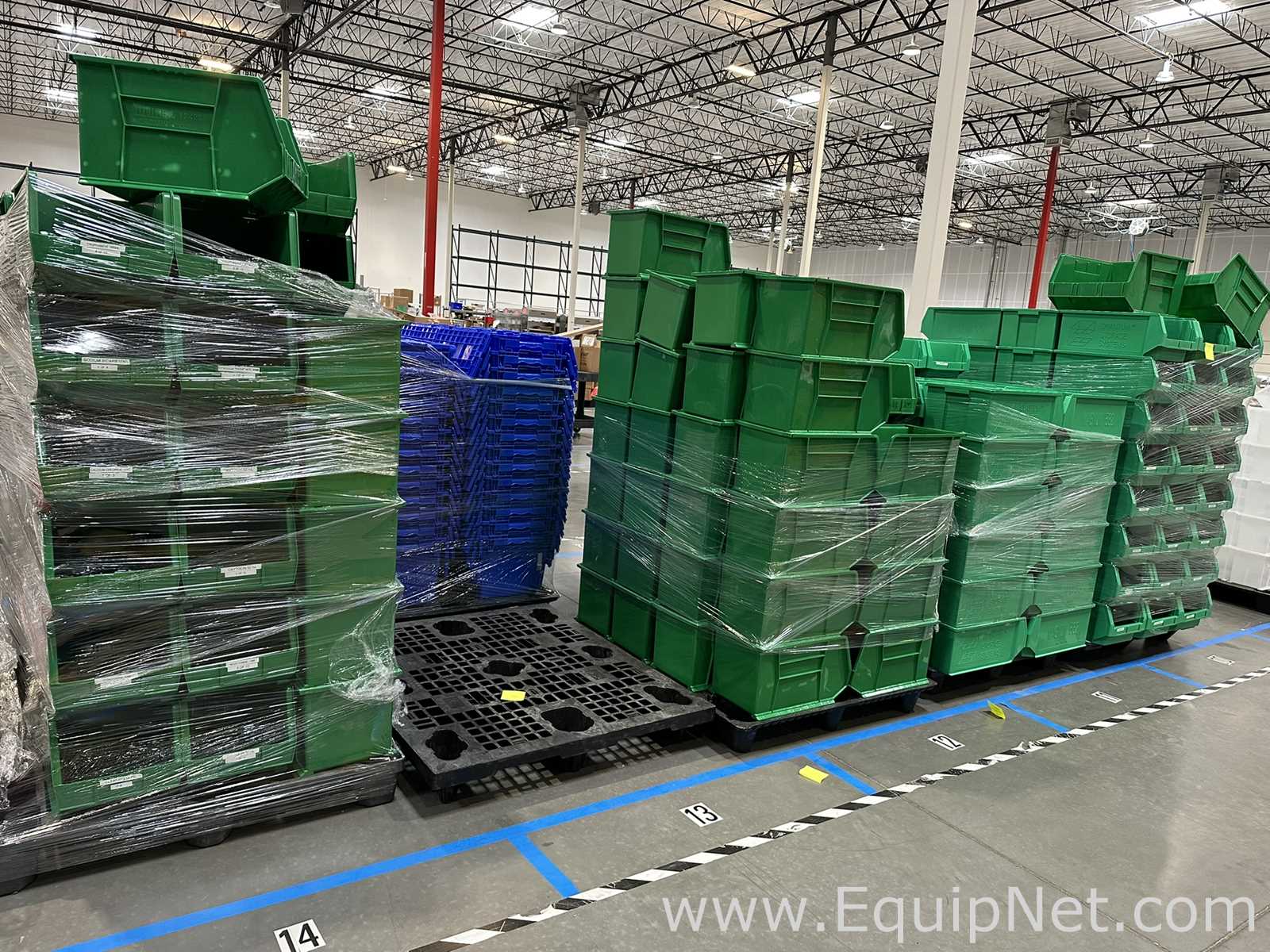 Lot of Uline and Quantum Storage Systems Plastic Stacking Storage Bins