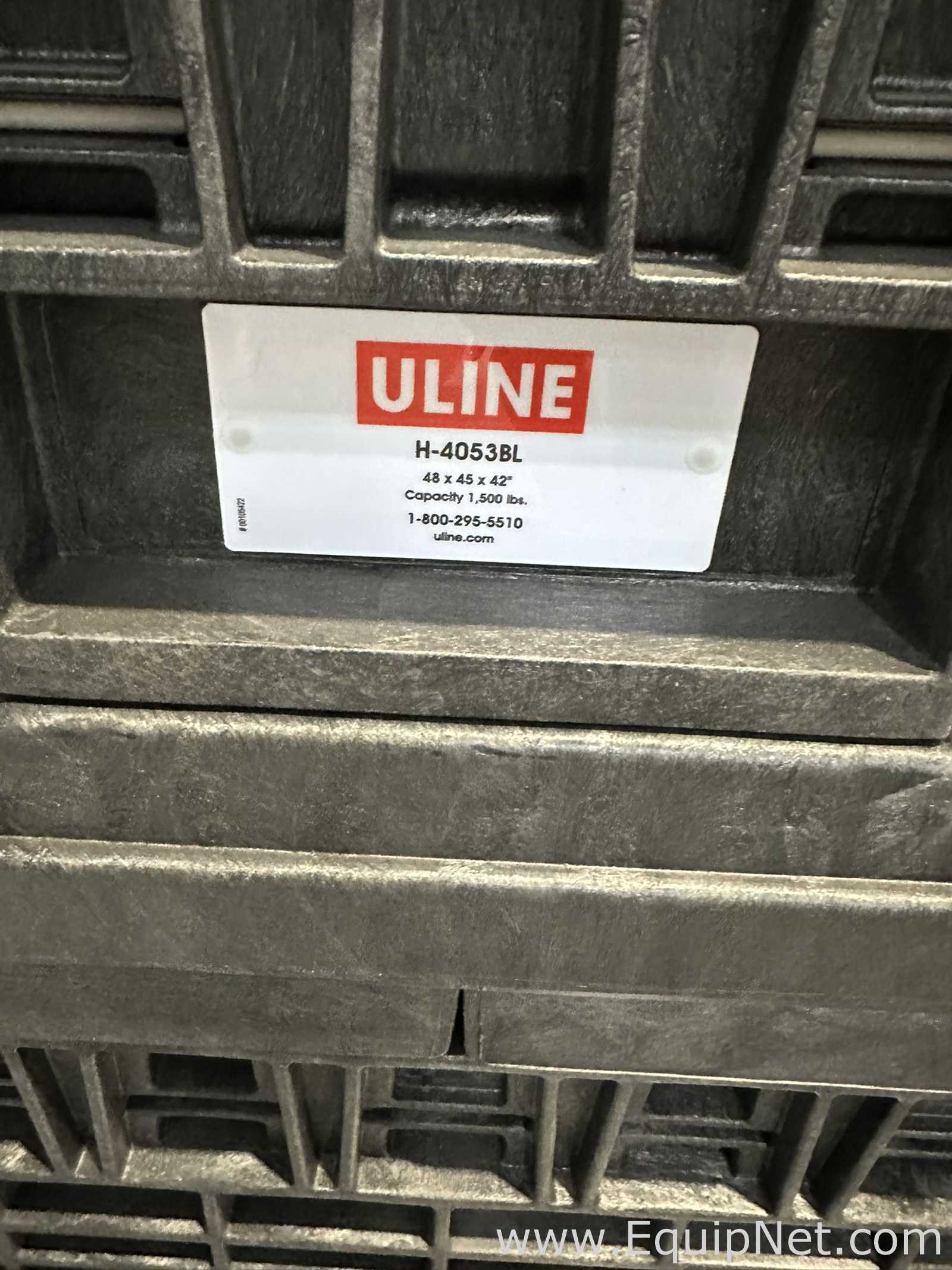 Lot of Uline H-4053BL Collapsible Bulk Container Bins