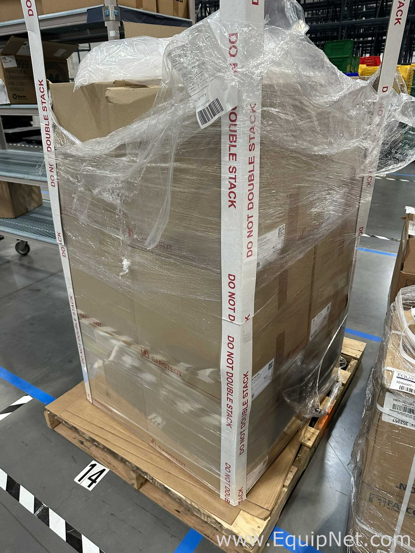 Large Lot of Unused Corning Falcon 352057 14 mL Polystyrene Round-Bottom Tubes and Sarstedt 55.510 1