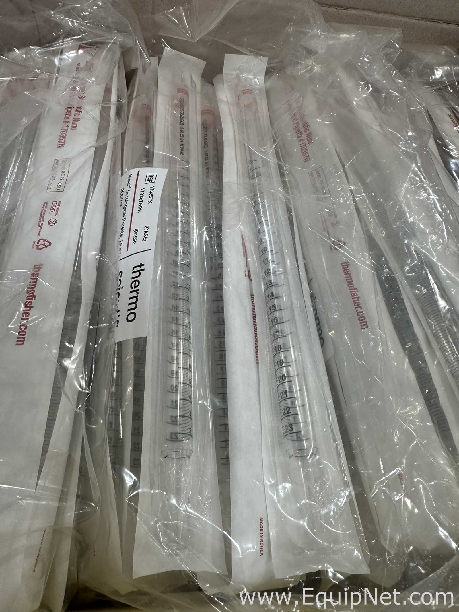Large Lot of Unused Thermo Scientific Nunc 25 mL Serological Pipettes and VWR Tissue Wipers