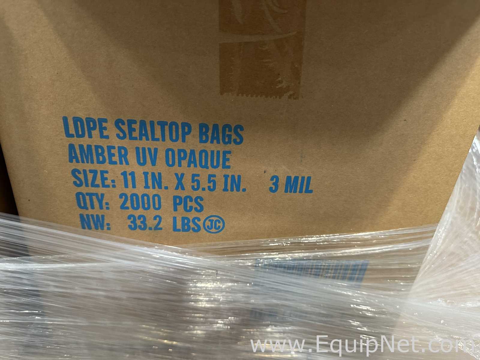 Large Lot of Unused LDPE Amber UV Opaque Sealtop Bags 11 in. x 5.5 in. 3 Mil