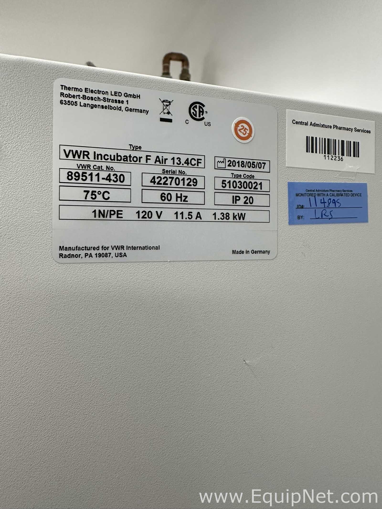 Incubadora VWR Scientific 89511-430 Incubator F Air 13.4CF