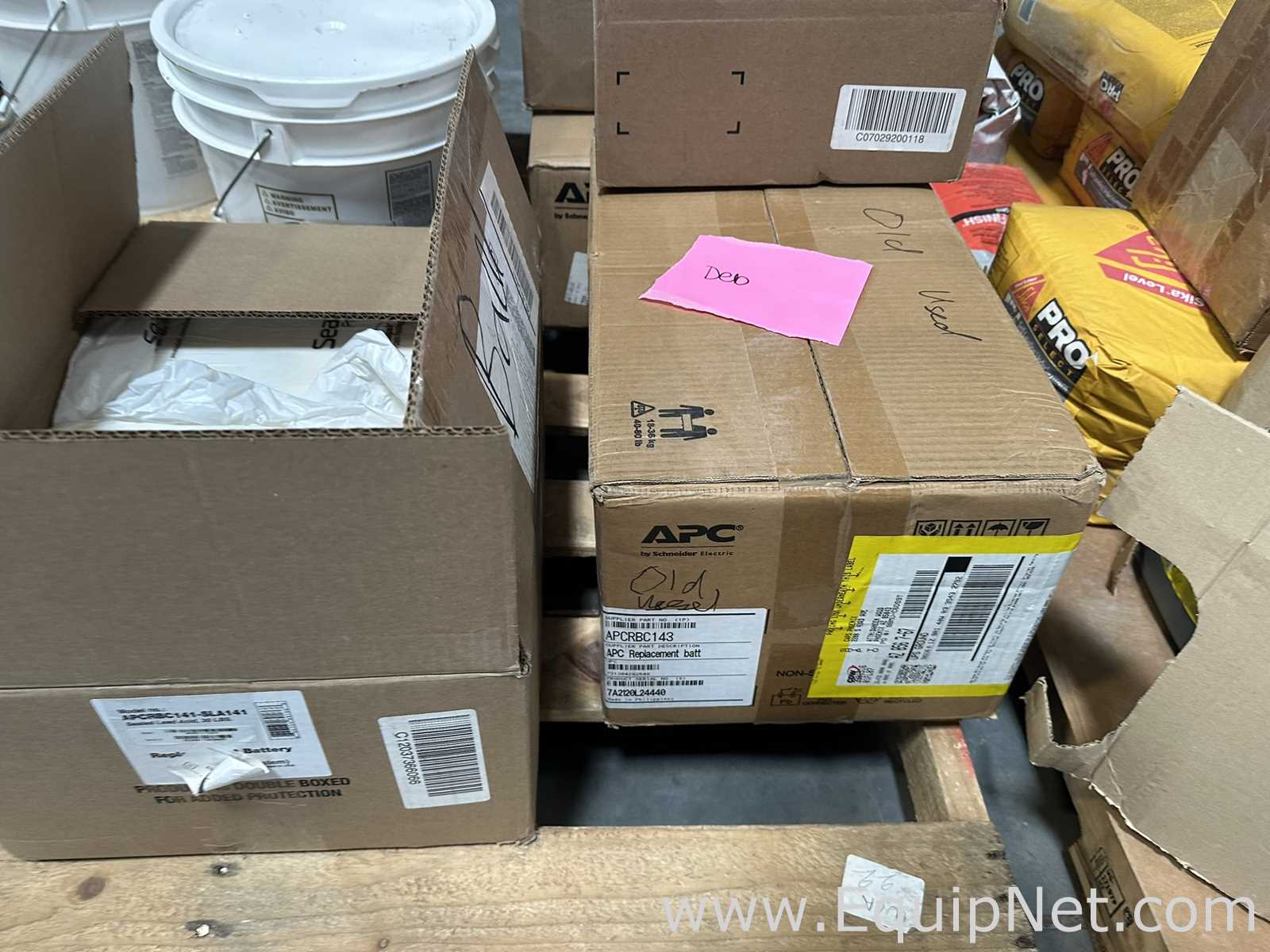 Large Lot of Facility Maintenance Supplies, UPS Batteries and Dome Camera Housings - 3 Pallets