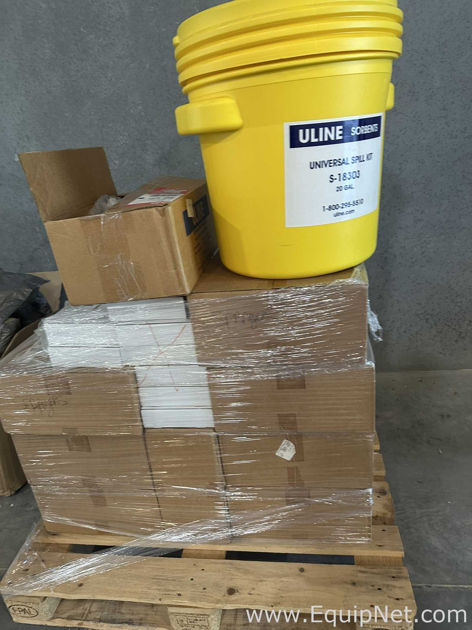 Large Lot of Unused Cleanroom Consumables Including Steris Sprayers and Uline Spill Kit